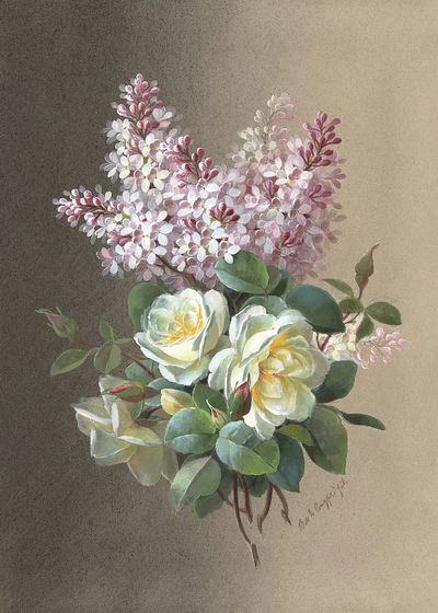 Floral Bouquet — Vintage Print. poster