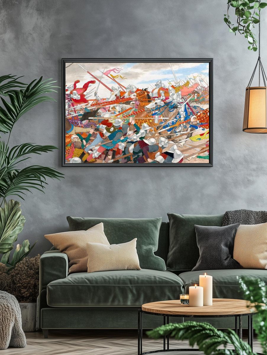 Vintage Botanical Roses Poster. — room view 4