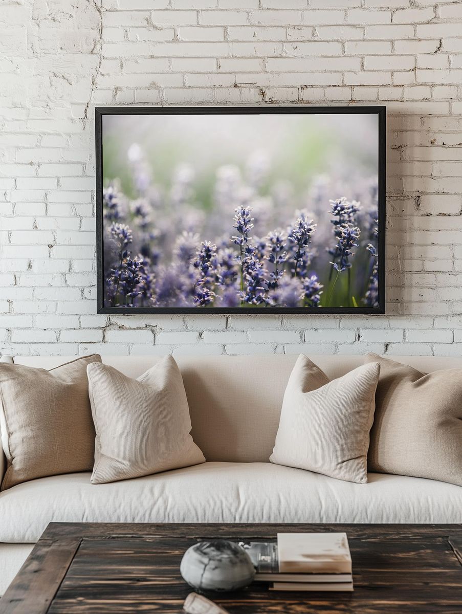 Lavender Field — Botanical Print. — room view 1