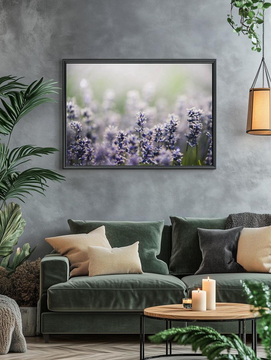Lavender Field — Botanical Print. — room view 4