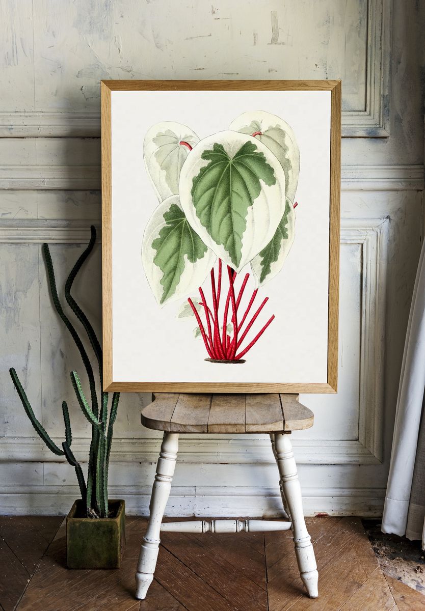 Tropical Leaves Botanical Print. — room view 1