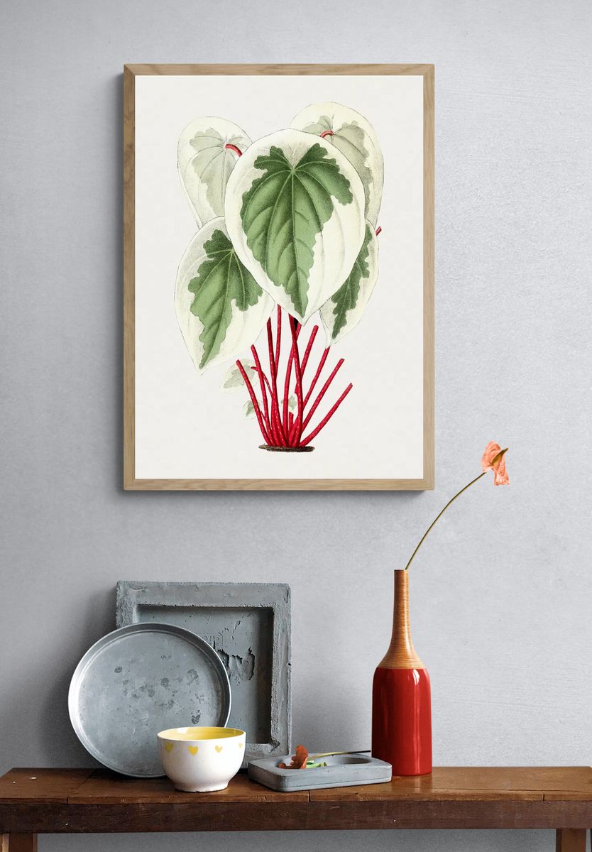 Tropical Leaves Botanical Print. — room view 3