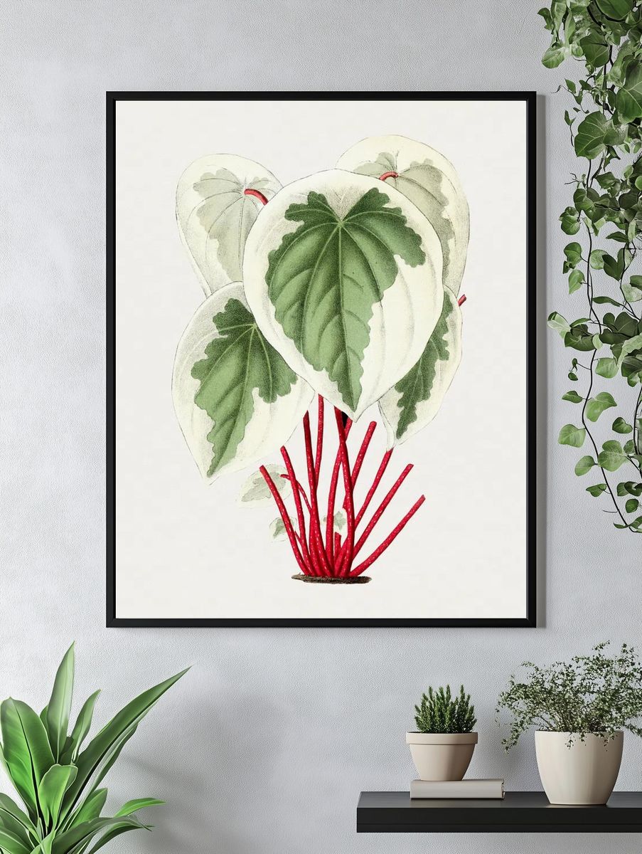 Tropical Leaves Botanical Print. — room view 4