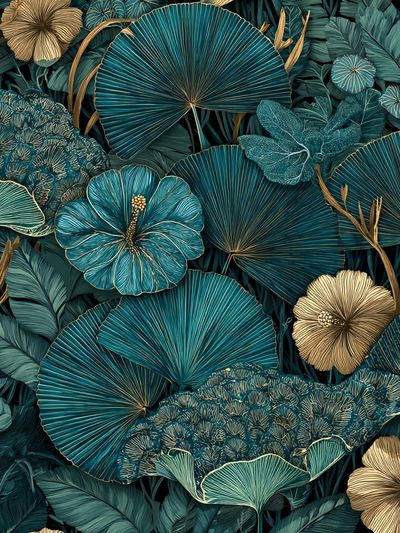Tropical Botanical Pattern Poster. poster print