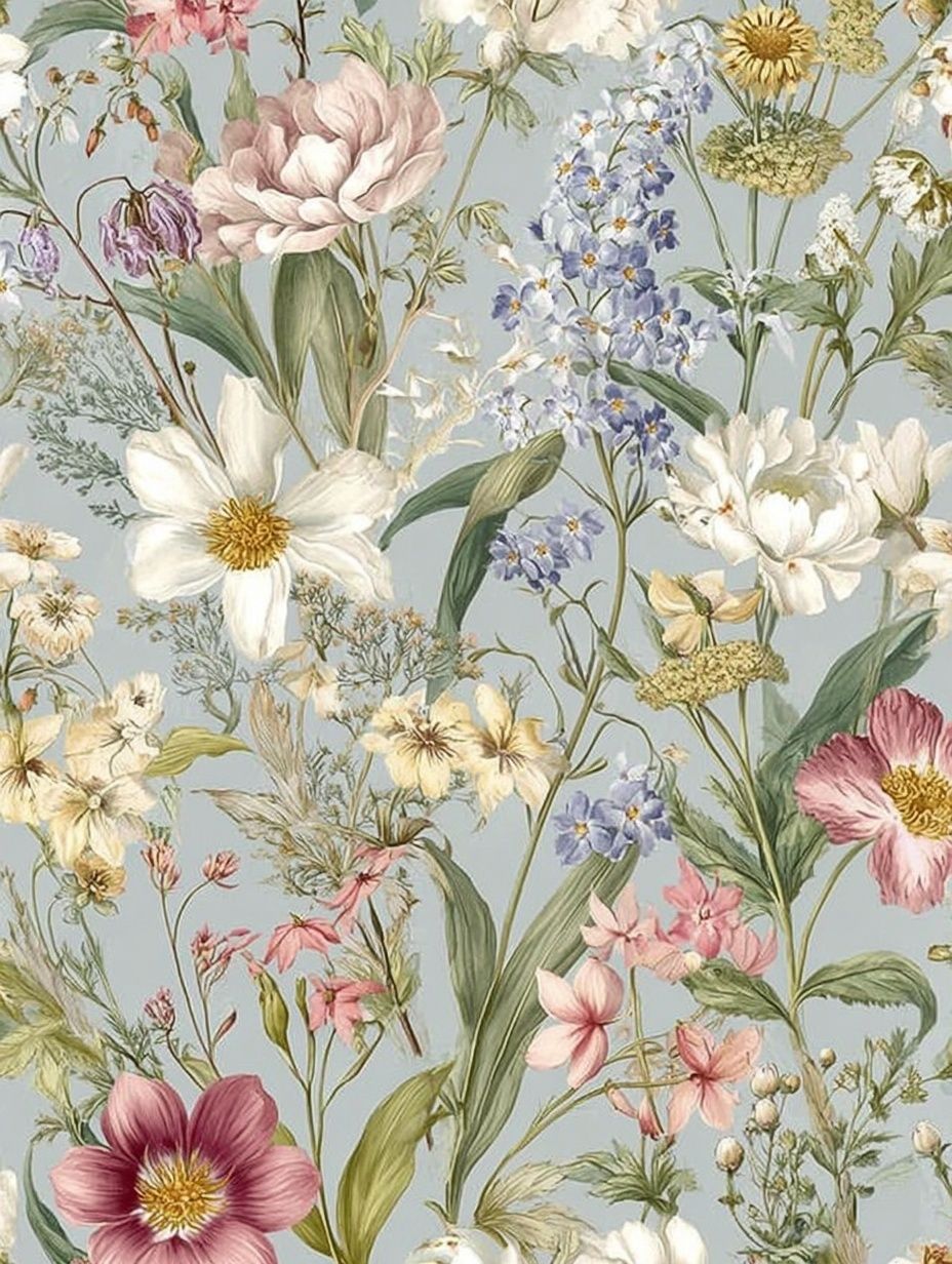 Floral Garden — Botanical Print. poster — botanical art