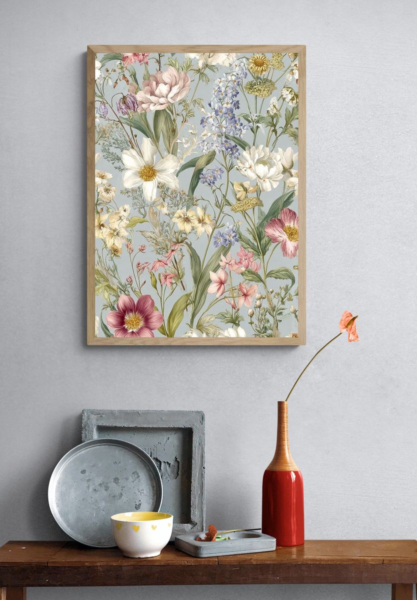 Floral Garden — Botanical Print. — room view 3