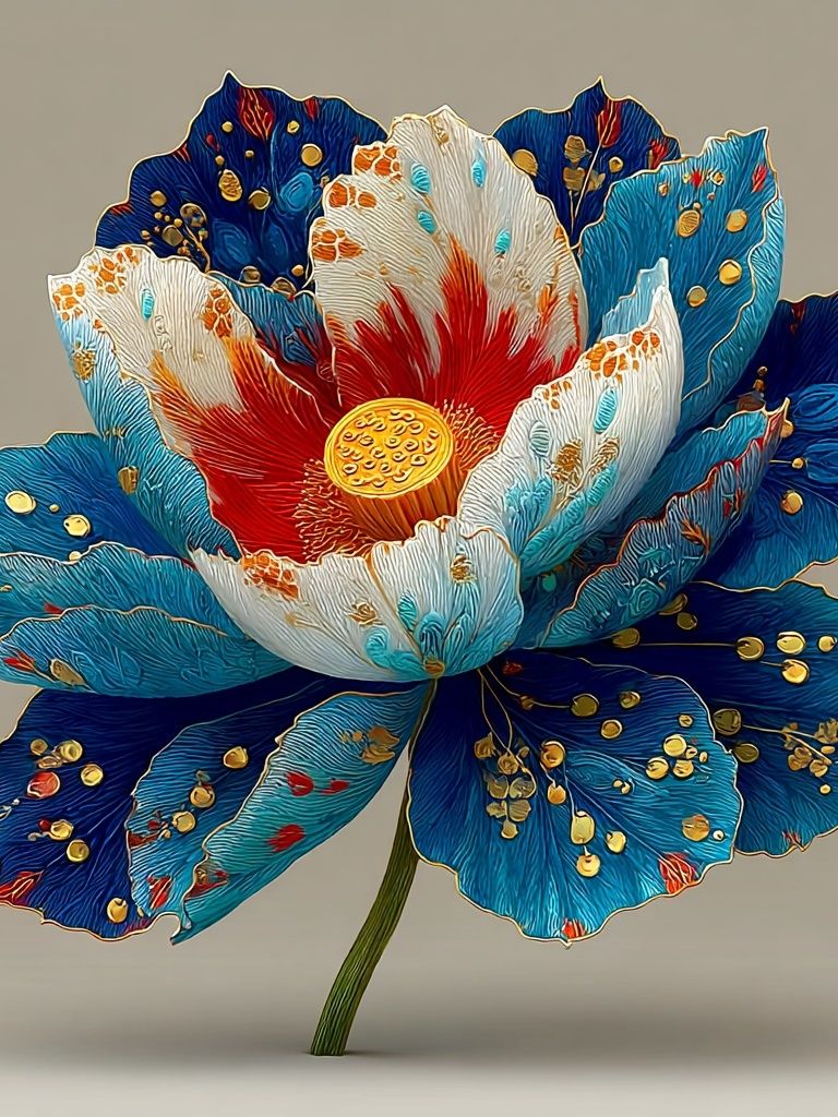 Vibrant Lotus Flower — Botanical Print. poster — botanical art