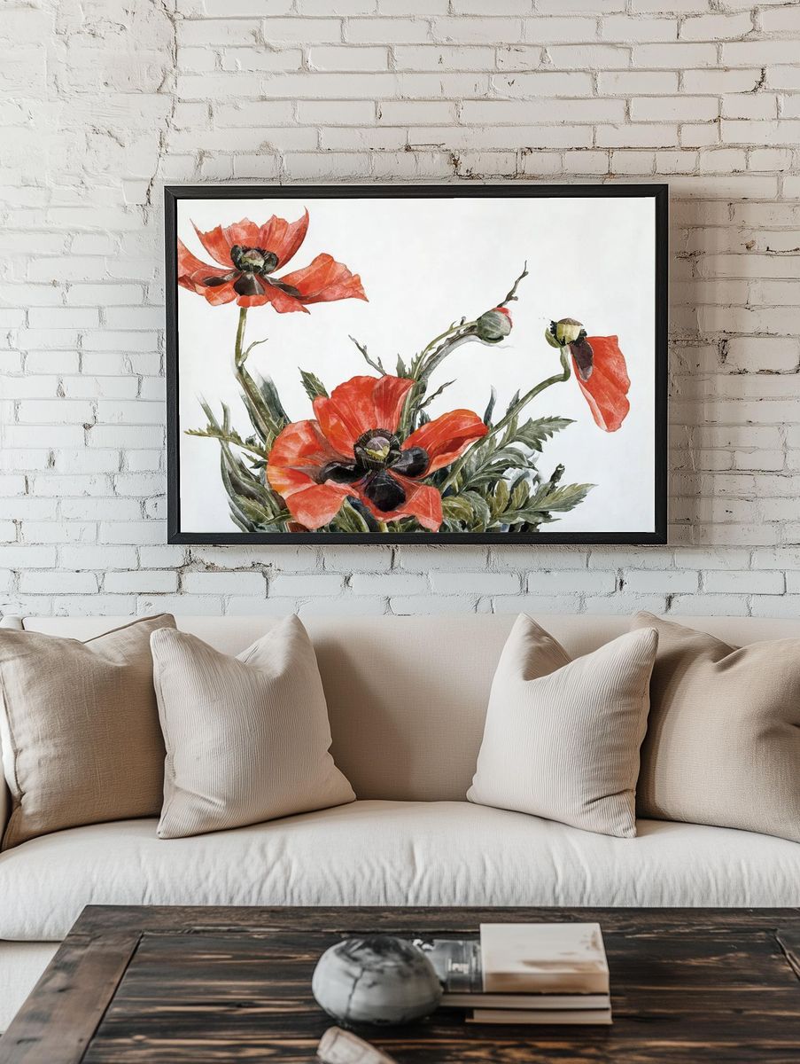 Red Poppies (1929) painting high. room preview