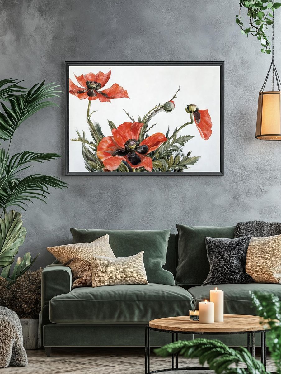 Red Poppies (1929) painting high. — room view 4