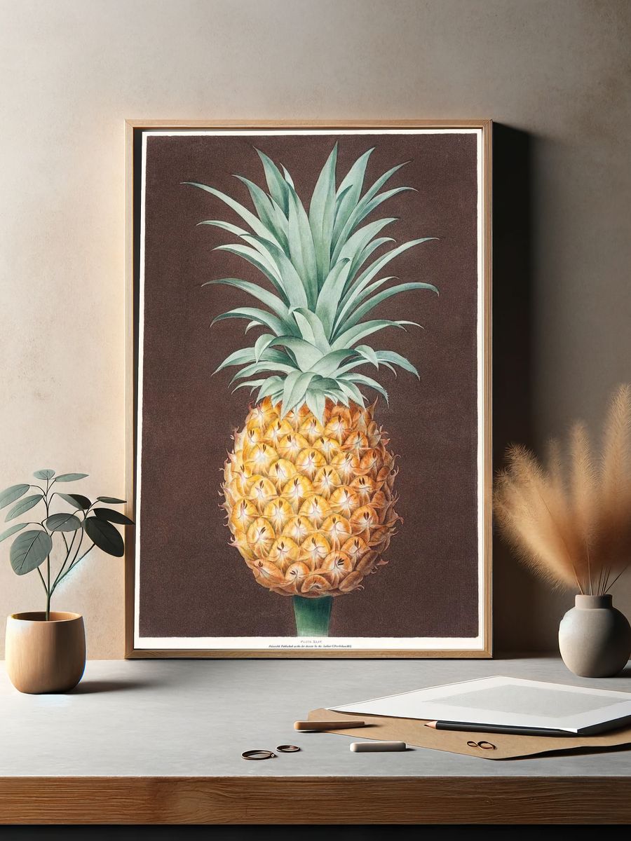 Pineapple Botanical Print. — room view 2