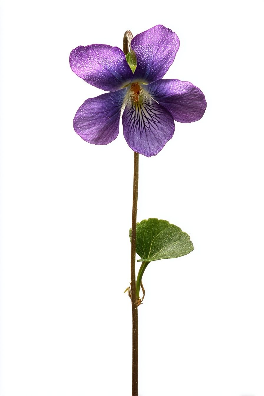 Purple Violet Botanical Poster. poster detail