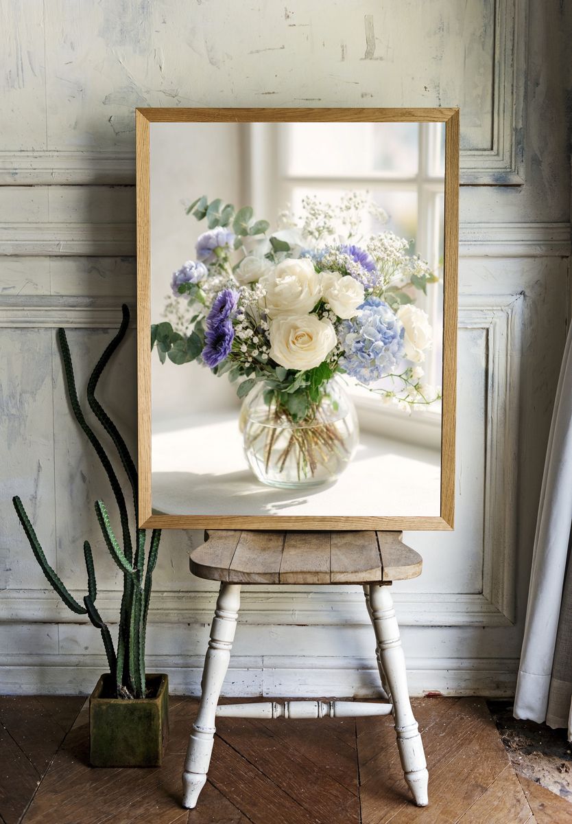 Elegant Floral Bouquet — Botanical Print. — room view 1