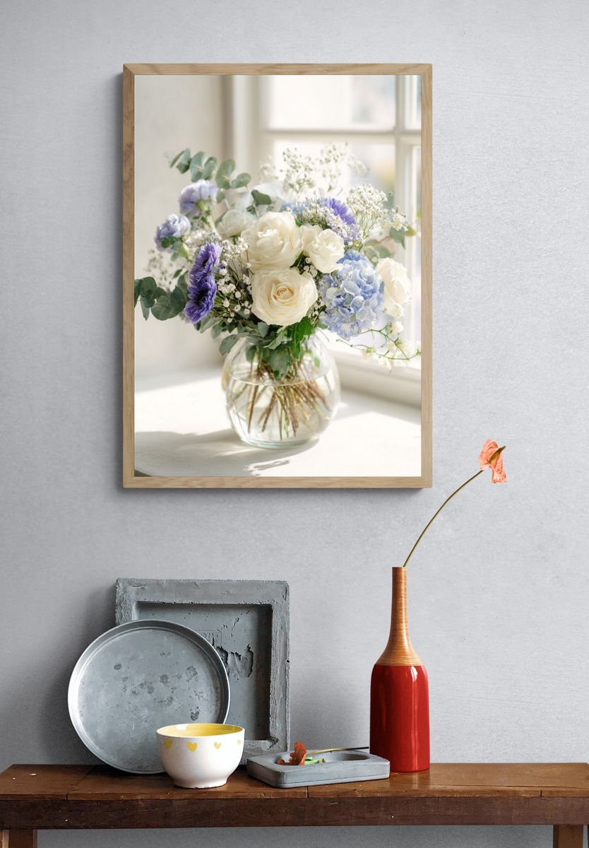 Elegant Floral Bouquet — Botanical Print. — room view 3