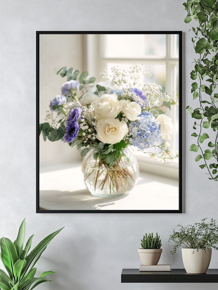 Elegant Floral Bouquet — Botanical Print. — room view 4