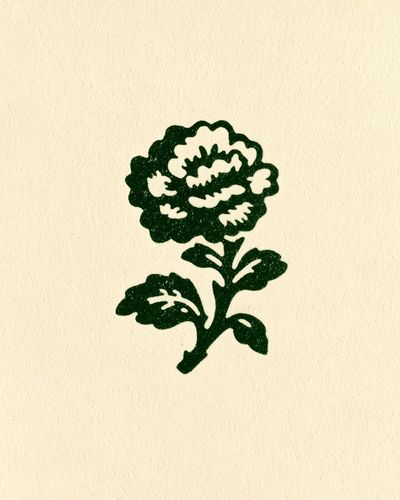 Green Floral Illustration Poster. poster