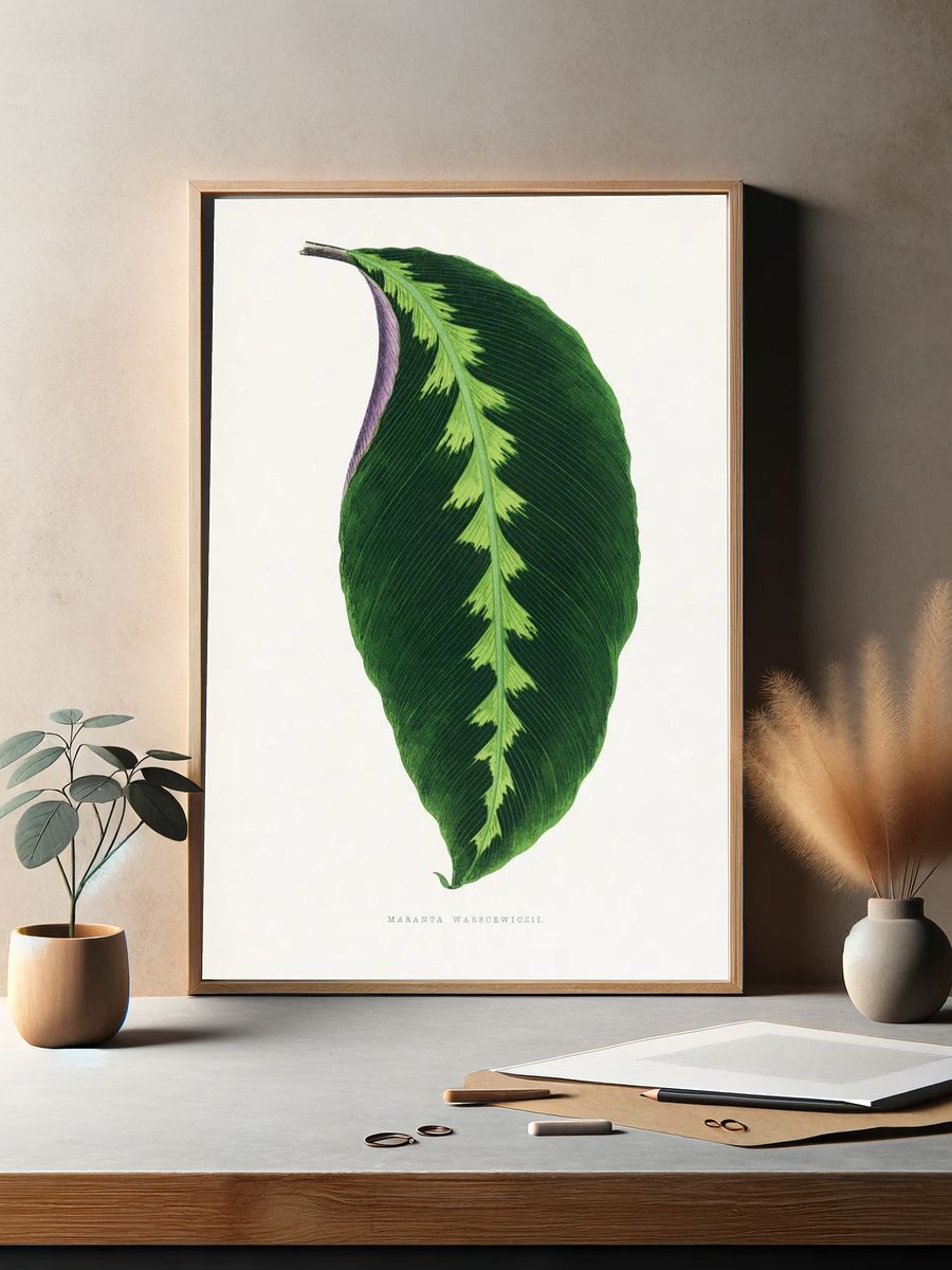 Maranta Warscewiczii Botanical Print. — room view 2