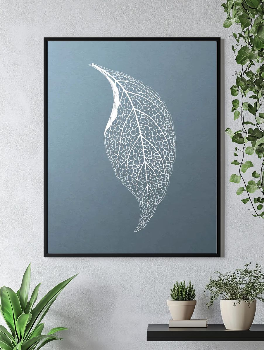 Delicate Leaf — Minimalist Print. — room view 4