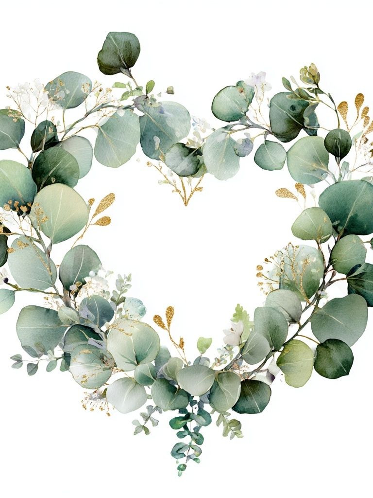 Eucalyptus Heart — Botanical Print. poster — botanical art