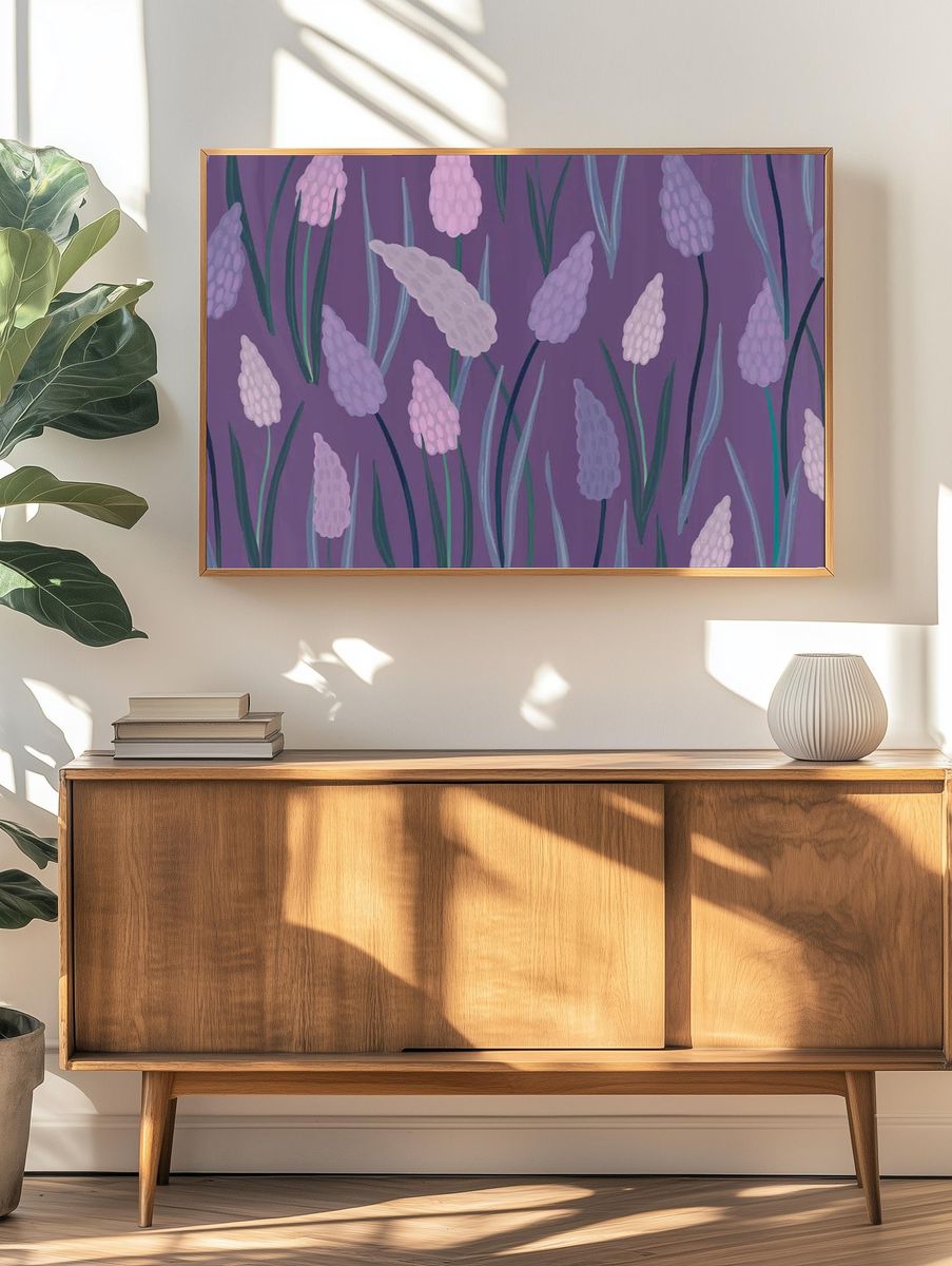 Lavender Field — Botanical Print. — room view 3