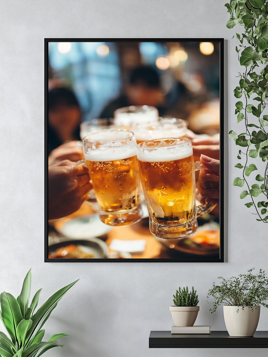 Beer Toast Photography Poster. — room view 4