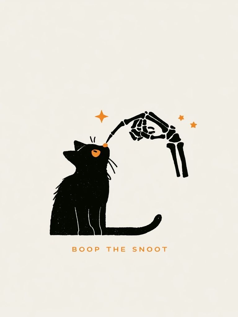 Boop the Snoot Cat Typography Poster. poster detail