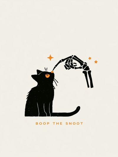 Boop the Snoot Cat Typography Poster.