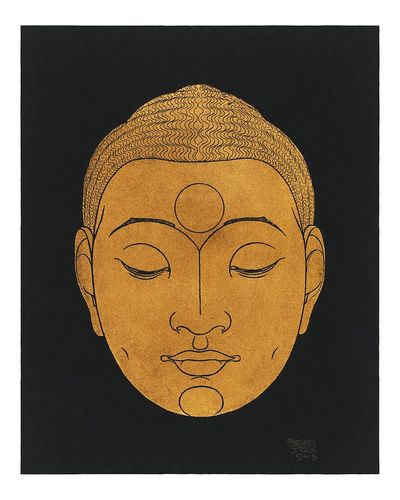 Buddha Face — Minimalist Print. poster