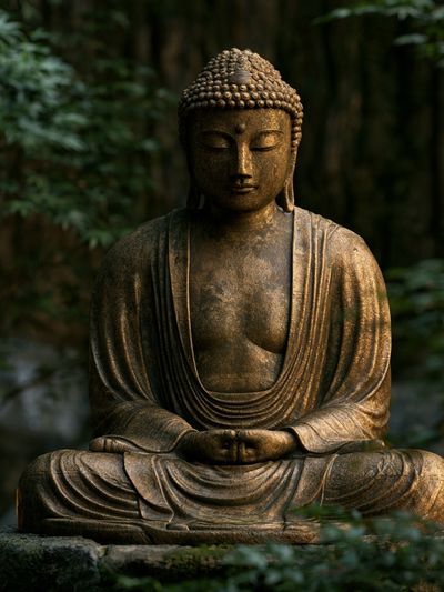 Meditating Buddha Photography Poster.