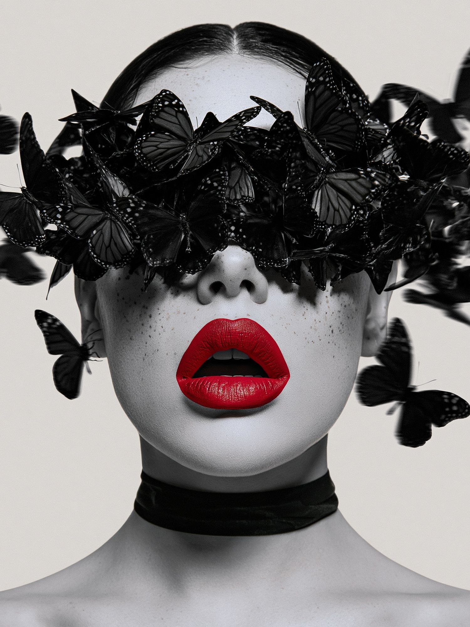 Butterfly Veil Portrait Print. poster detail