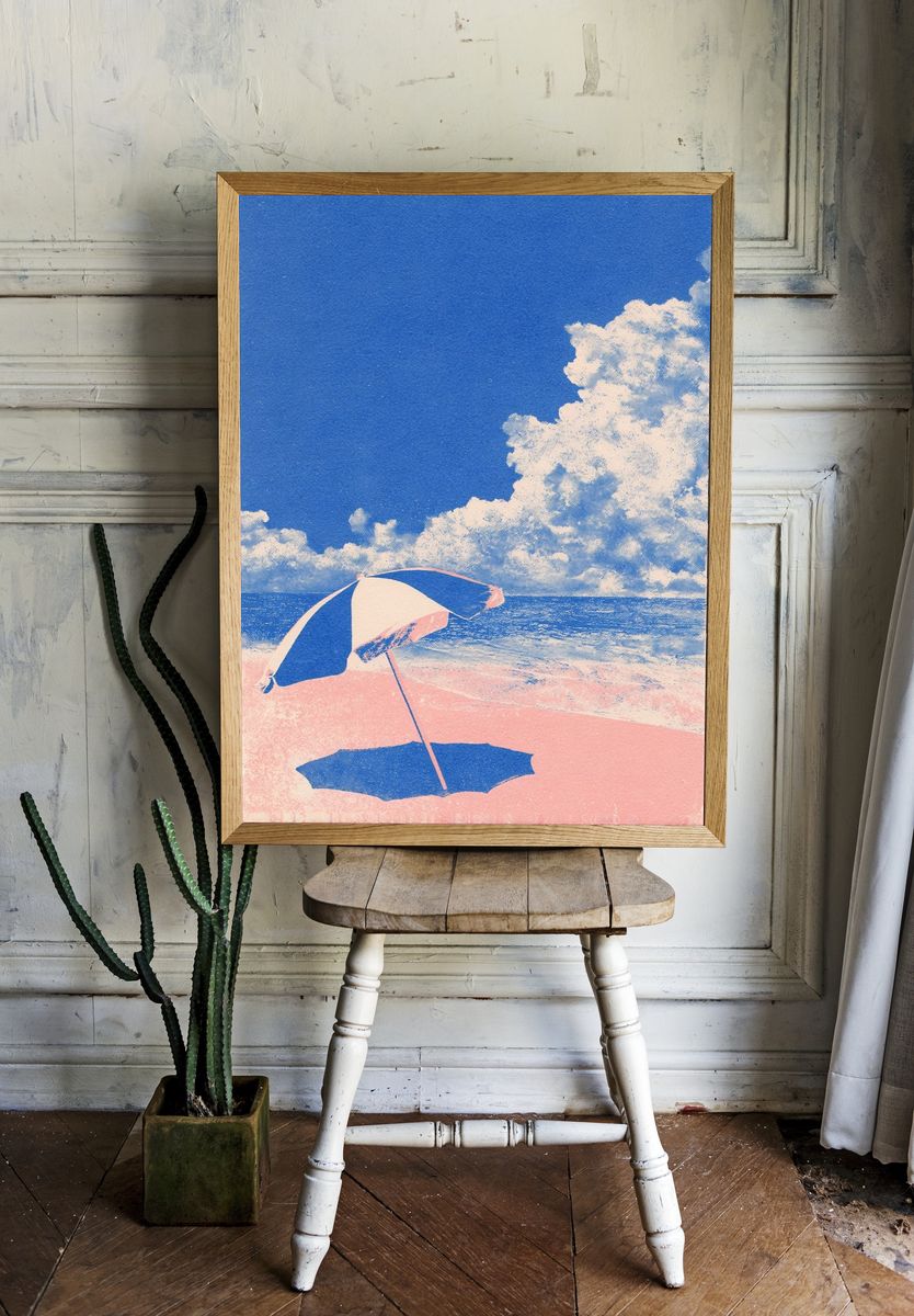 Beach Umbrella — Vintage Print room preview