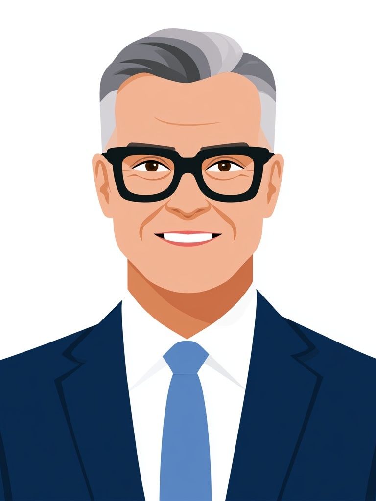 Businessman Portrait Illustration Poster. poster — illustration art