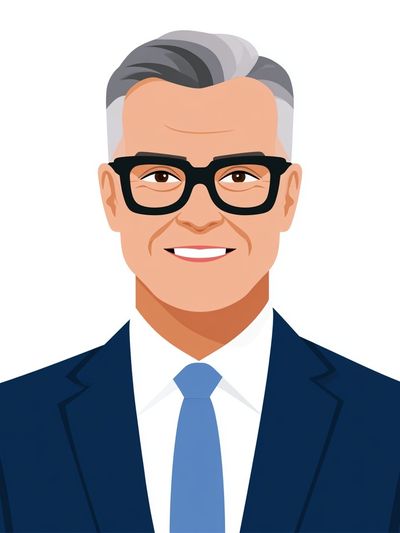 Businessman Portrait Illustration Poster.