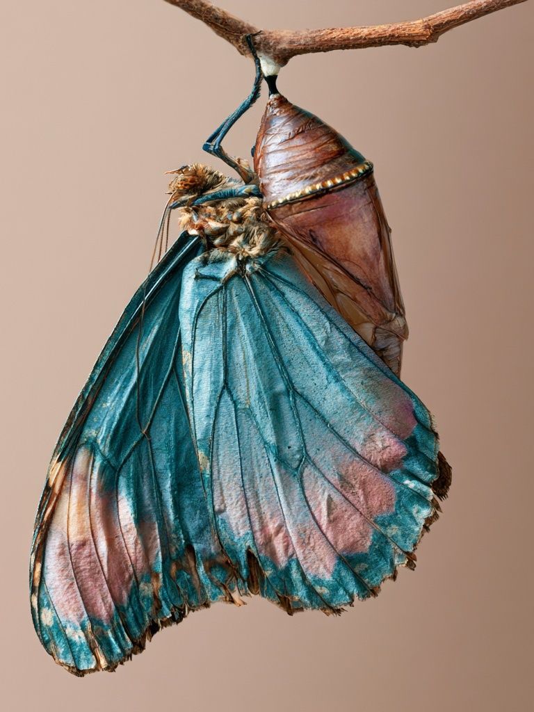 Butterfly Chrysalis Photography Poster. poster detail