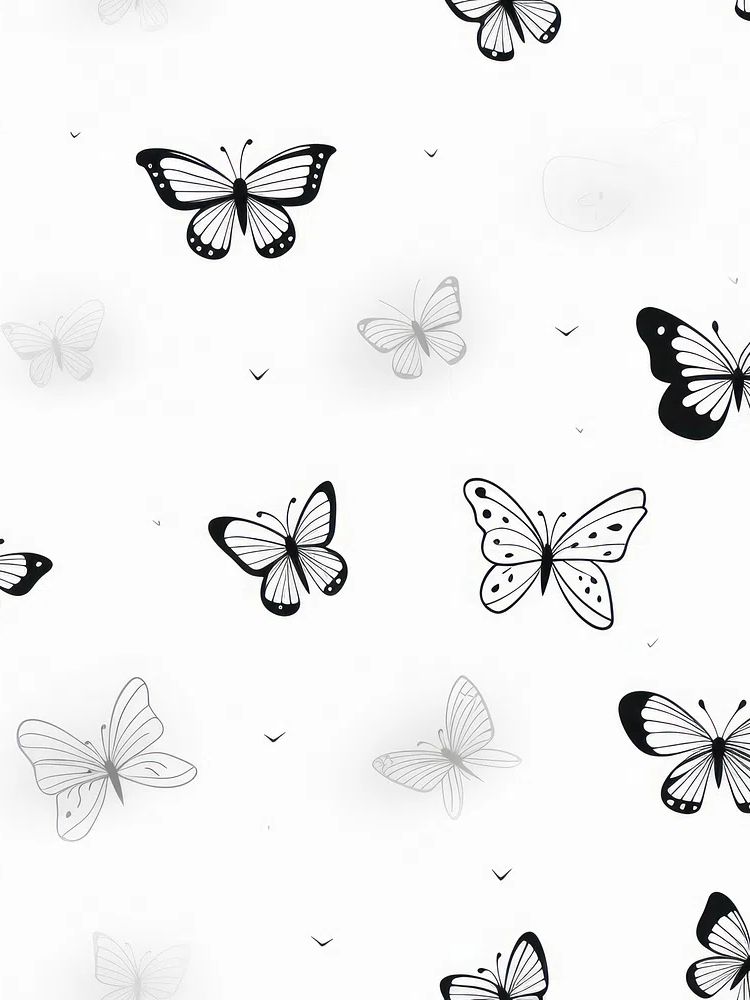Butterfly Pattern Minimalist Print. poster — animals art