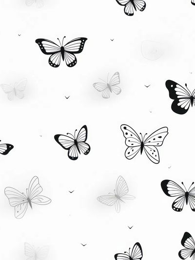 Butterfly Pattern Minimalist Print. poster print