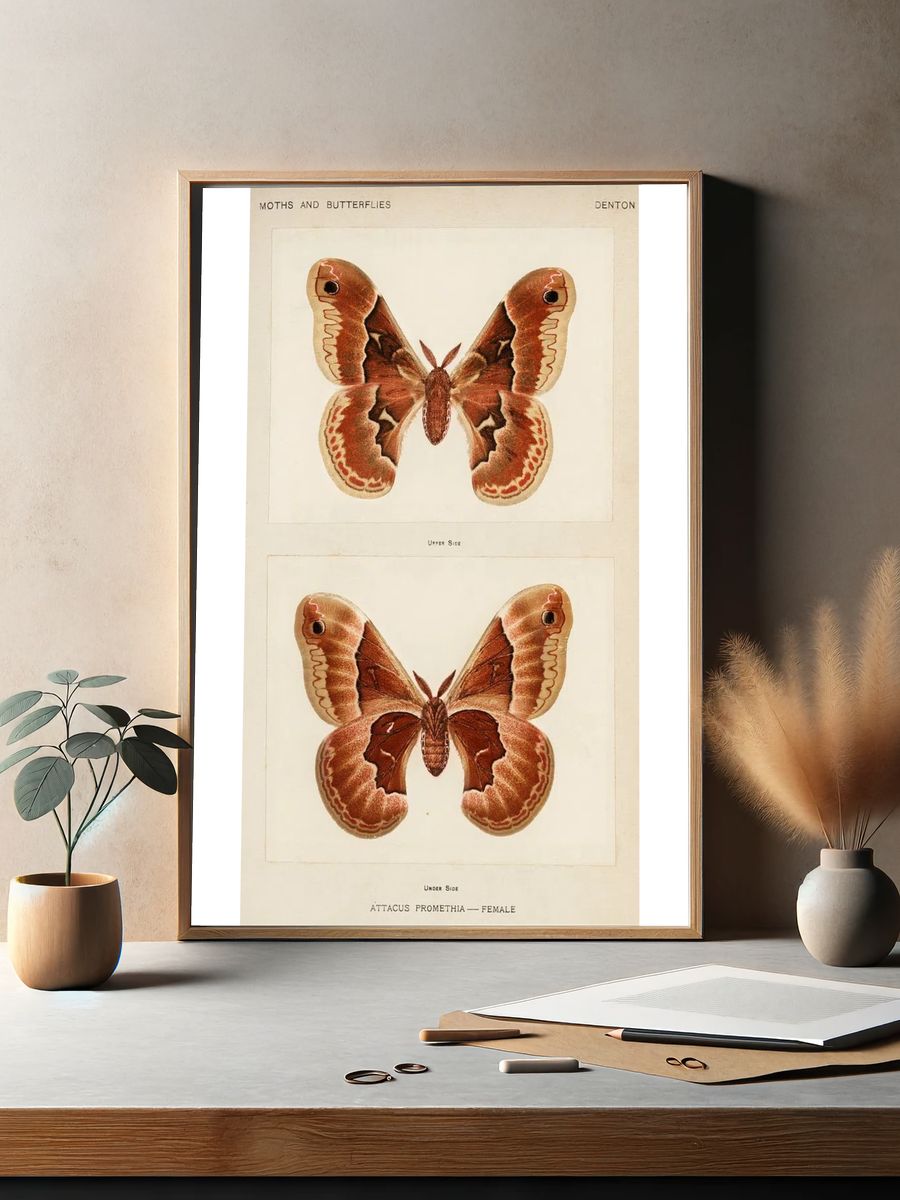 Promethea Silkmoth - Female. — room view 2