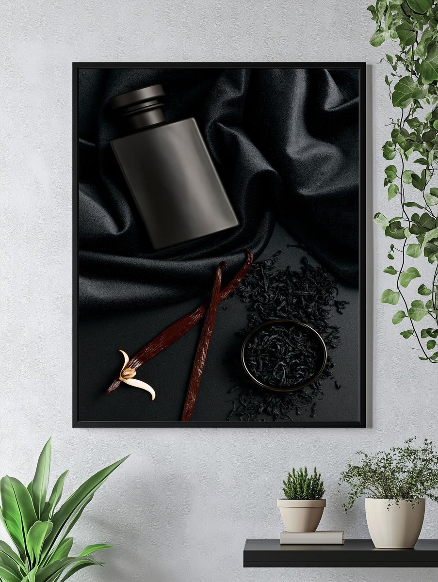 Black Vanilla Still Life Poster. — room view 4