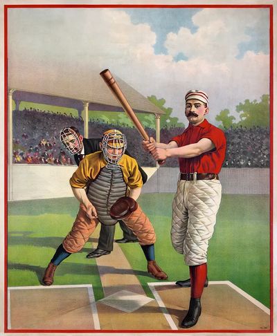 Vintage Baseball Players — Retro Print