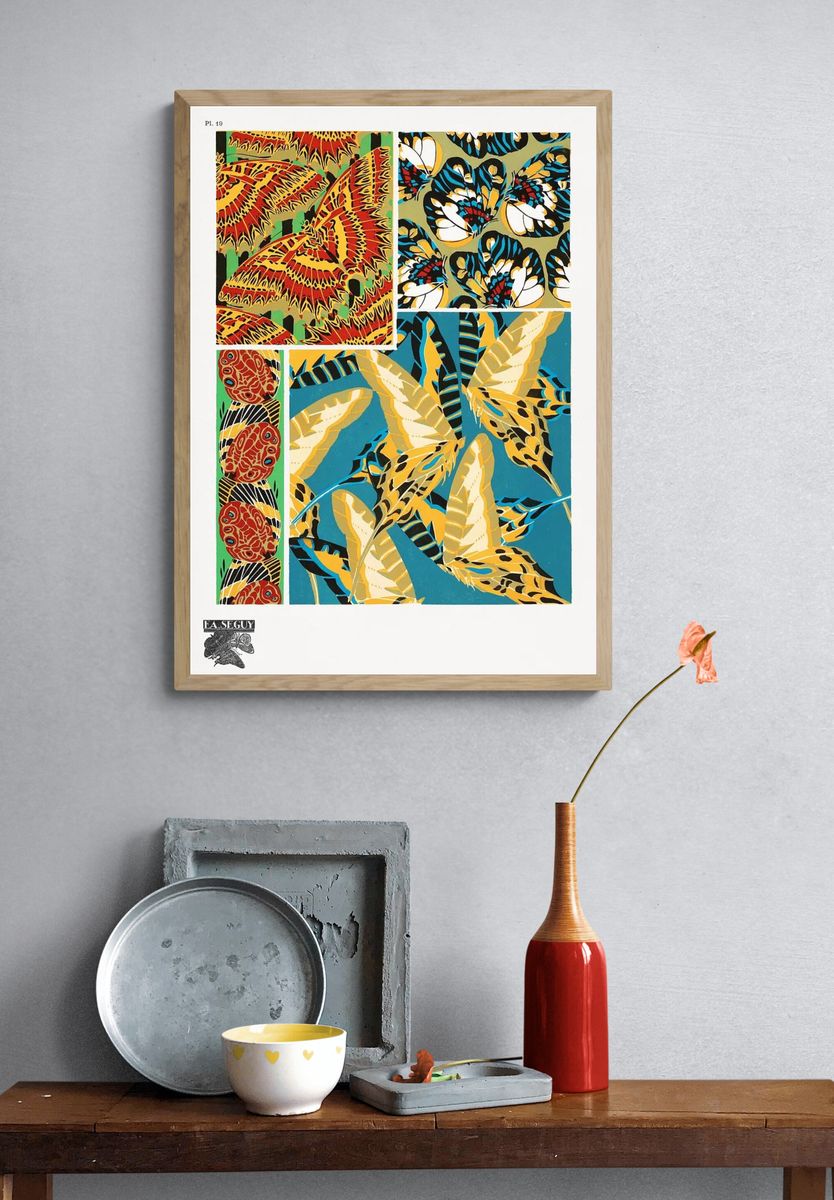 Butterfly Patterns — Vintage Print. — room view 3