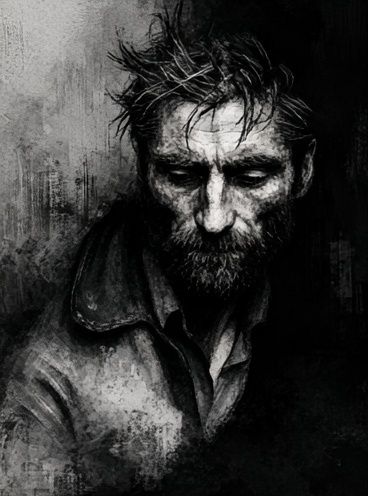 Brooding Man Portrait Print. poster — photography art