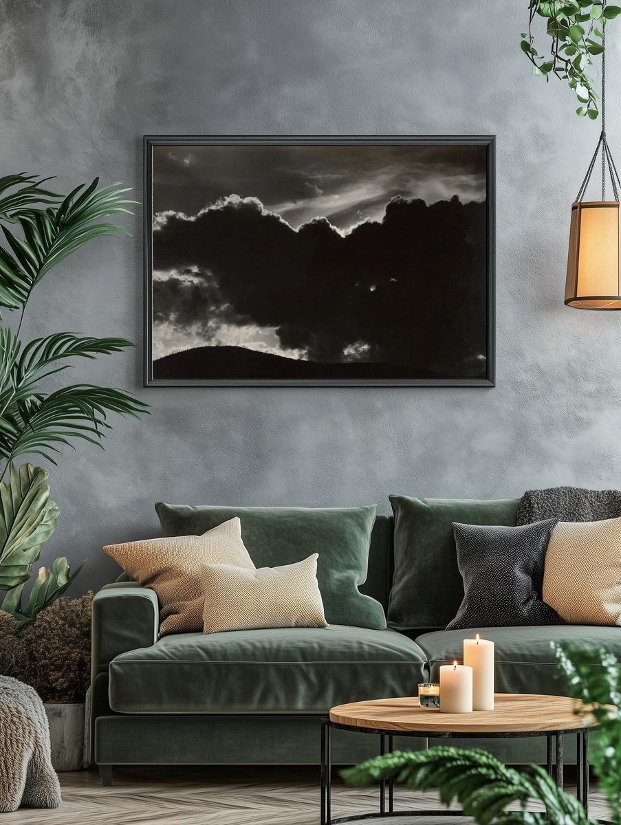 Dramatic Clouds — Black-White Print. — room view 4