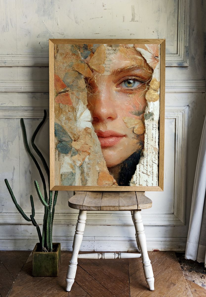 Butterfly Woman — Fine Art Print. — room view 1