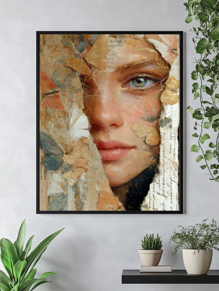 Butterfly Woman — Fine Art Print. — room view 4