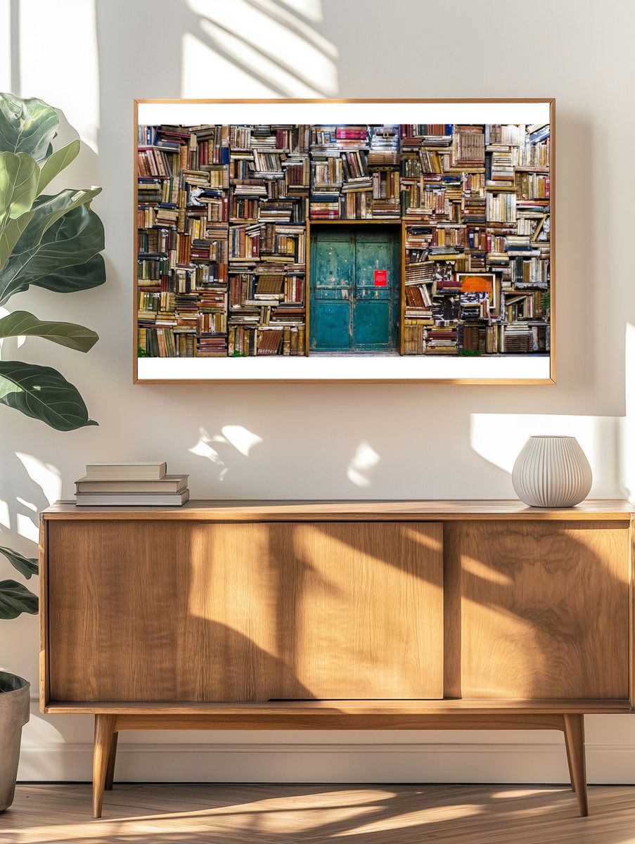 Bookshelf Wall — Photography Print. — room view 3