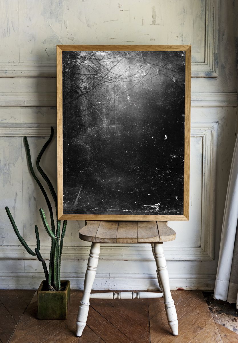 Misty Forest — Black-White Print. — room view 1