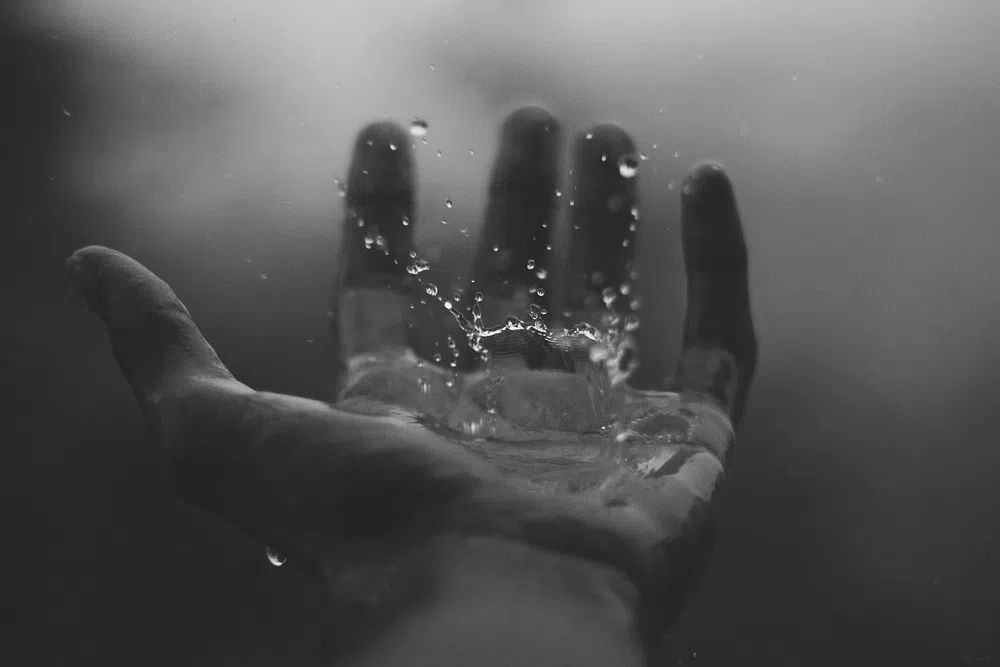 Water Splash — Black and White Photography Poster. poster — photography art