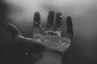 Water Splash — Black and White Photography Poster. poster print