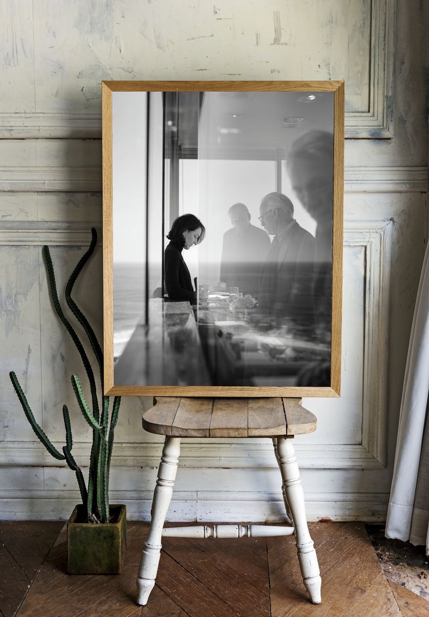 Reflections in Black and White Poster. — room view 1