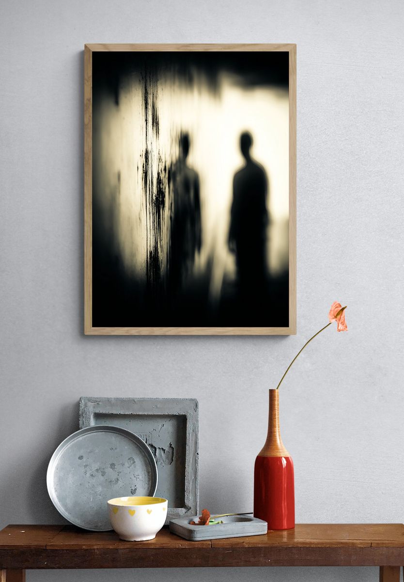 Silhouetted Figures — Black-White Print. — room view 3