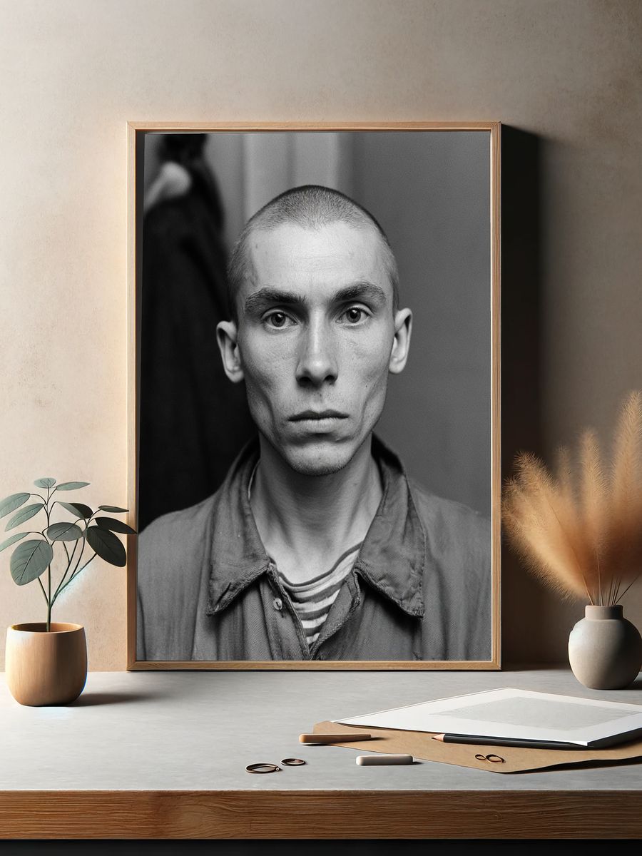 Black and White Portrait Poster. — room view 2